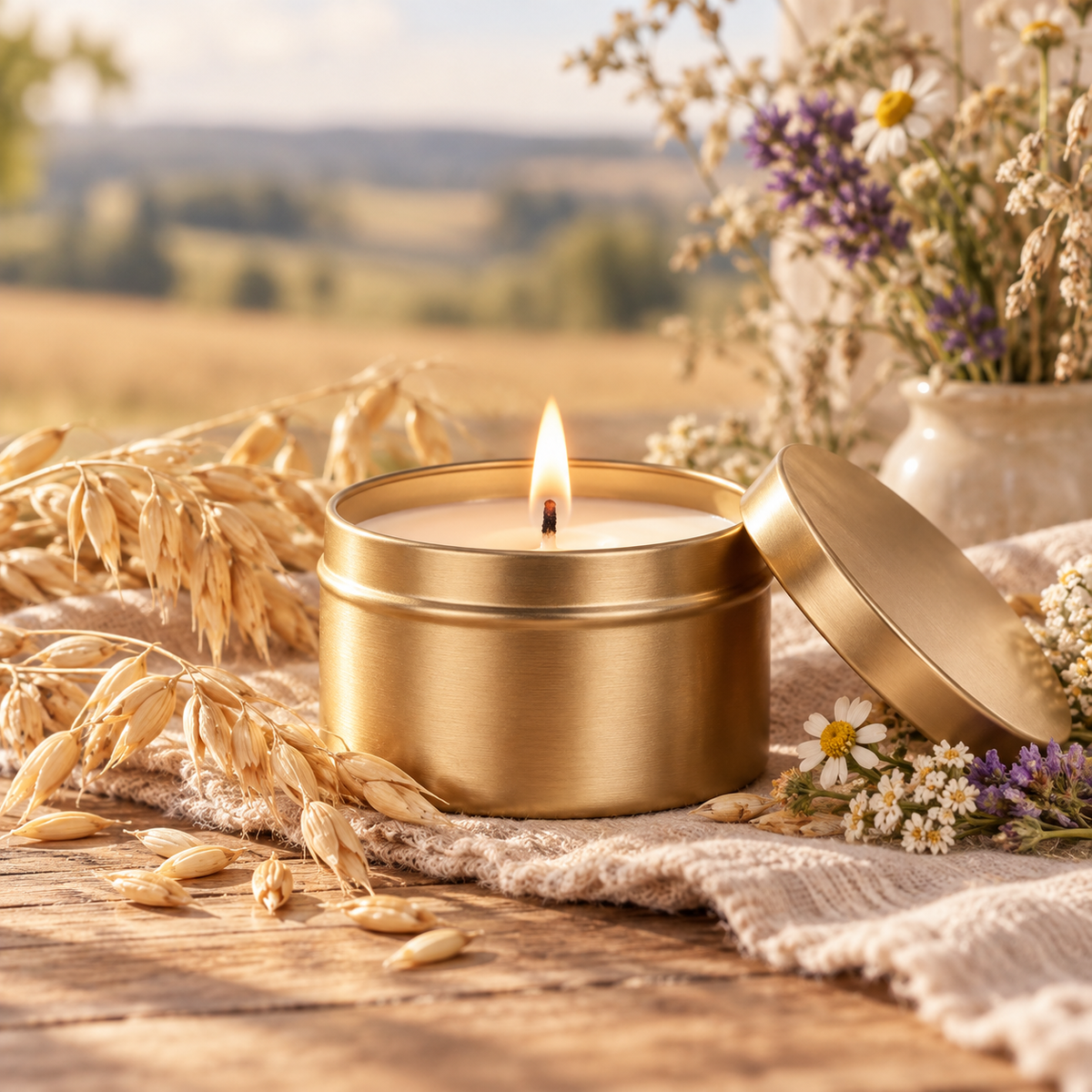 Honey Oat Meadow Tin Candle product image 1